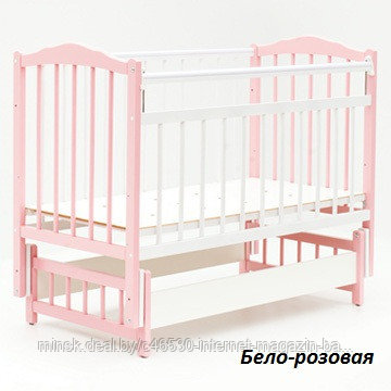 Кроватка-маятник "Bambini" Бамбини (Ольха) Спелая вишня. Доставка бесплатная. - фото 8 - id-p31843578