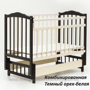 Кроватка детская. "Bambini" Бамбини. Бесплатная доставка. (Ольха). Голубая+белая. - фото 9 - id-p31843740