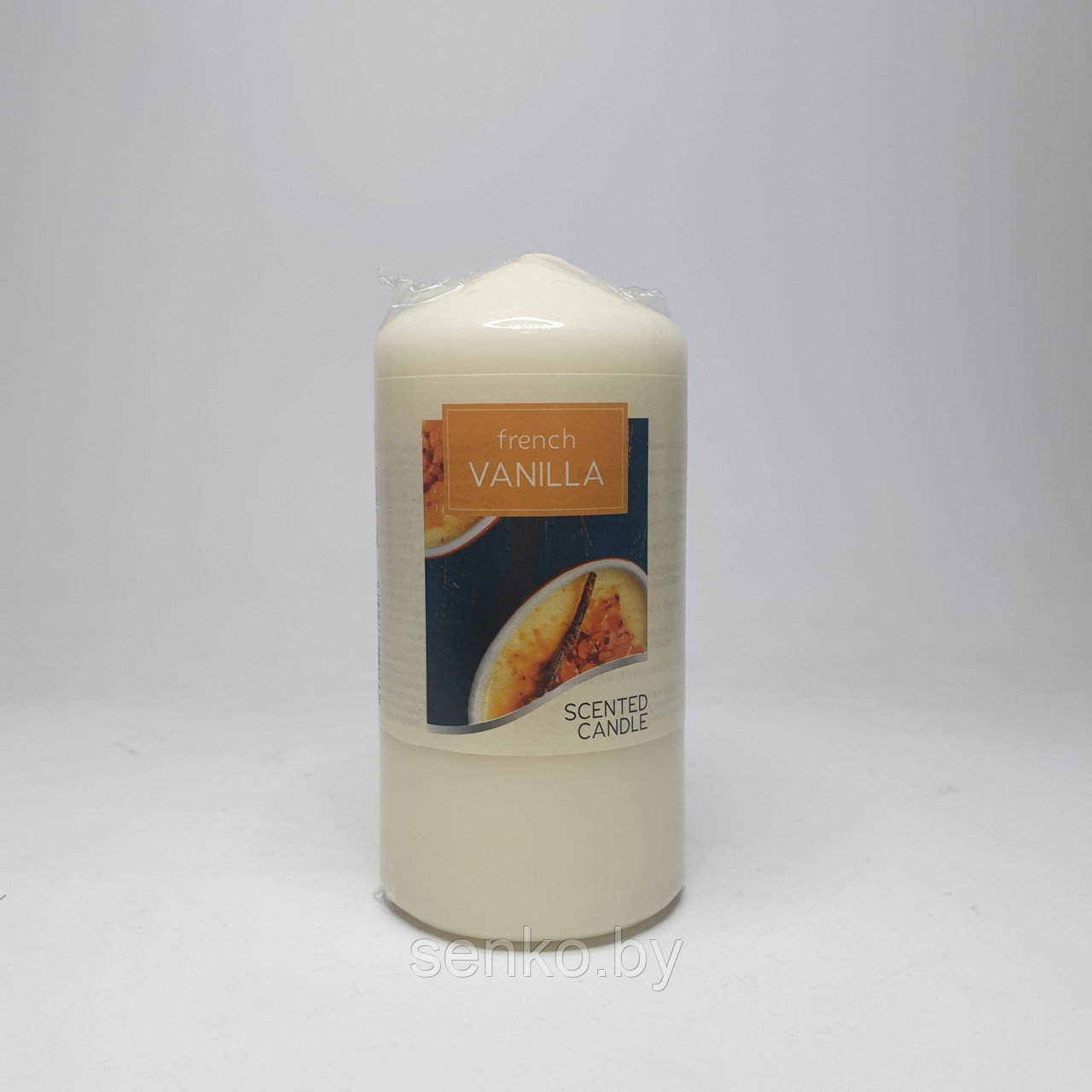 Ароматические свеча столбик "Французская ваниль" 120/60 мм - фото 1 - id-p221221768
