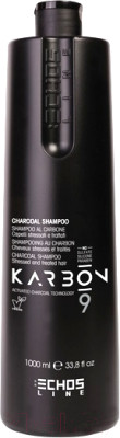 Шампунь для волос Echos Line Karbon 9 Charcoal угольный для волос страдающих от хим. процедур - фото 1 - id-p221219468