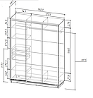 Шкаф-купе Стоун Декор 1.8м - Дуб Сонома светлый (МК Стиль), фото 3