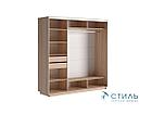 Шкаф-купе Стоун Декор 2.1м - Дуб Сонома светлый (МК Стиль), фото 2