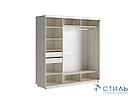 Шкаф-купе Стоун Декор 2.1м - Дуб Крафт белый (МК Стиль), фото 2