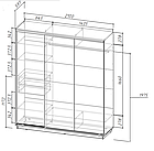 Шкаф-купе Стоун Декор 2.1м - Дуб Крафт белый (МК Стиль), фото 3