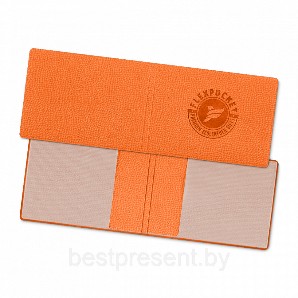 Обложка для удостоверения, цвет оранжевый - фото 1 - id-p221226559