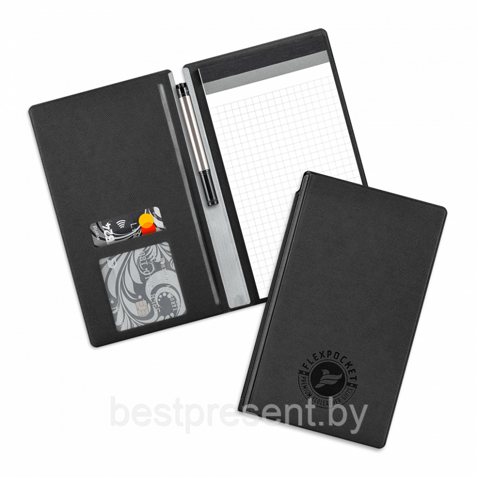 Блокнот-планшет А6 с обложкой, цвет черный - фото 1 - id-p221226588
