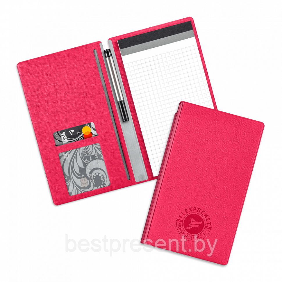 Блокнот-планшет А6 с обложкой, цвет маджента - фото 1 - id-p221226596