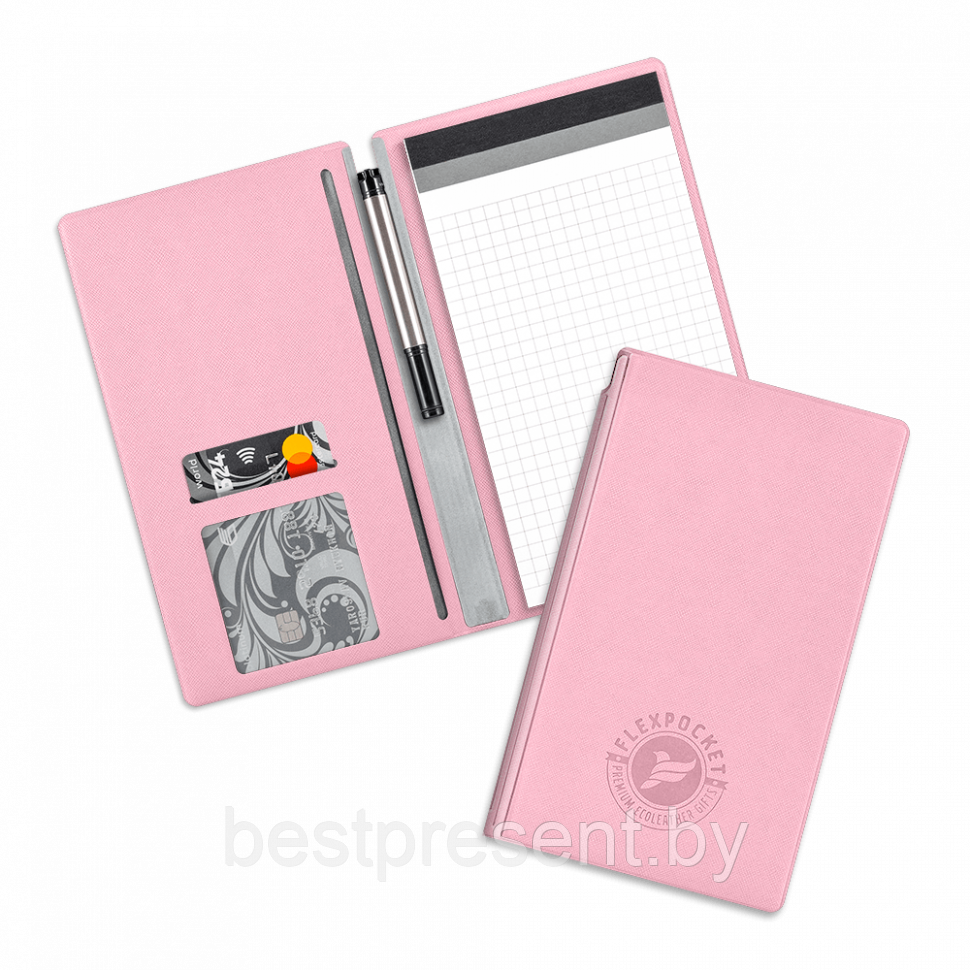 Блокнот-планшет А6 с обложкой, цвет розовый - фото 1 - id-p221226598