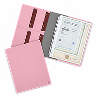 Органайзер для документов A4 на кольцах, цвет розовый