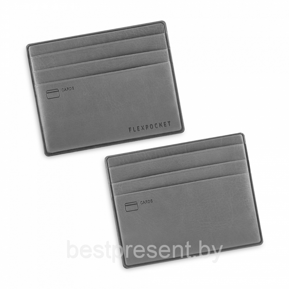 Картхолдер для денег и шести пластиковых карт, цвет серый classic - фото 1 - id-p221225457