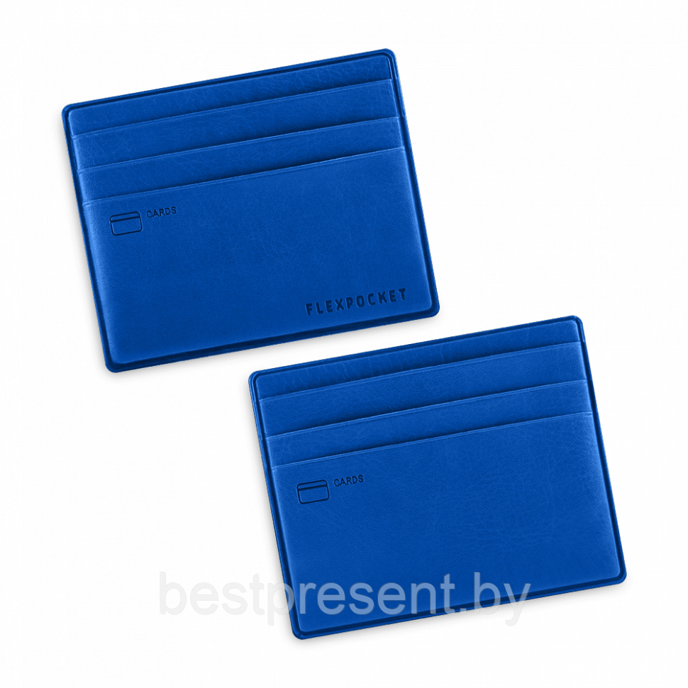 Картхолдер для денег и шести пластиковых карт, цвет синий classic - фото 1 - id-p221225459