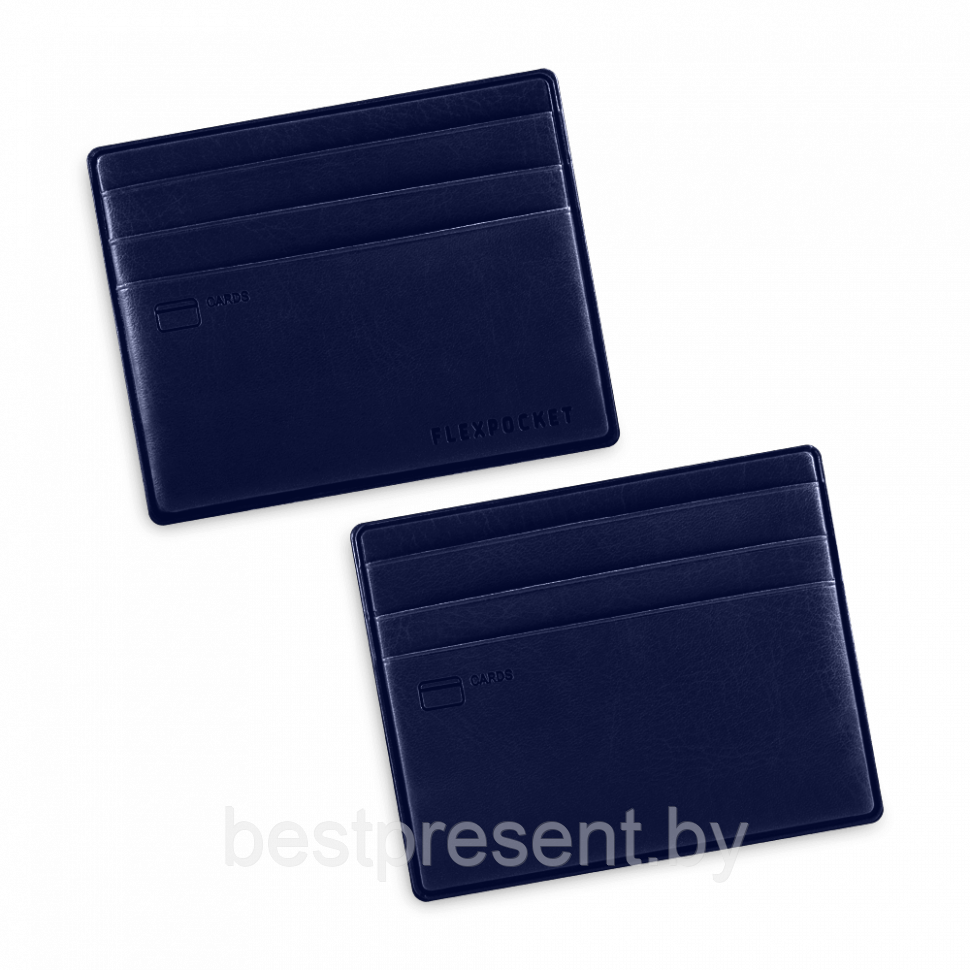 Картхолдер для денег и шести пластиковых карт, цвет темно-синий classic - фото 1 - id-p221225460