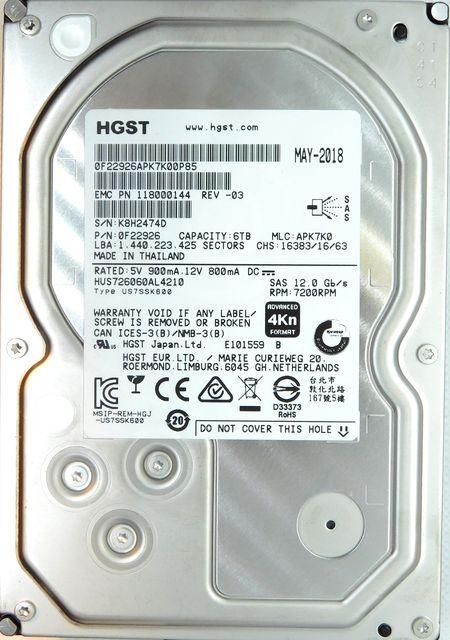 Жесткий диск  HGST 6TB  SAS 12G LFF