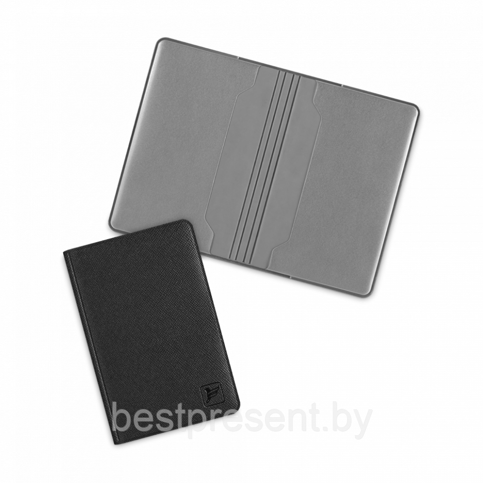 Футляр для двух пластиковых карт, цвет черный - фото 1 - id-p221225484
