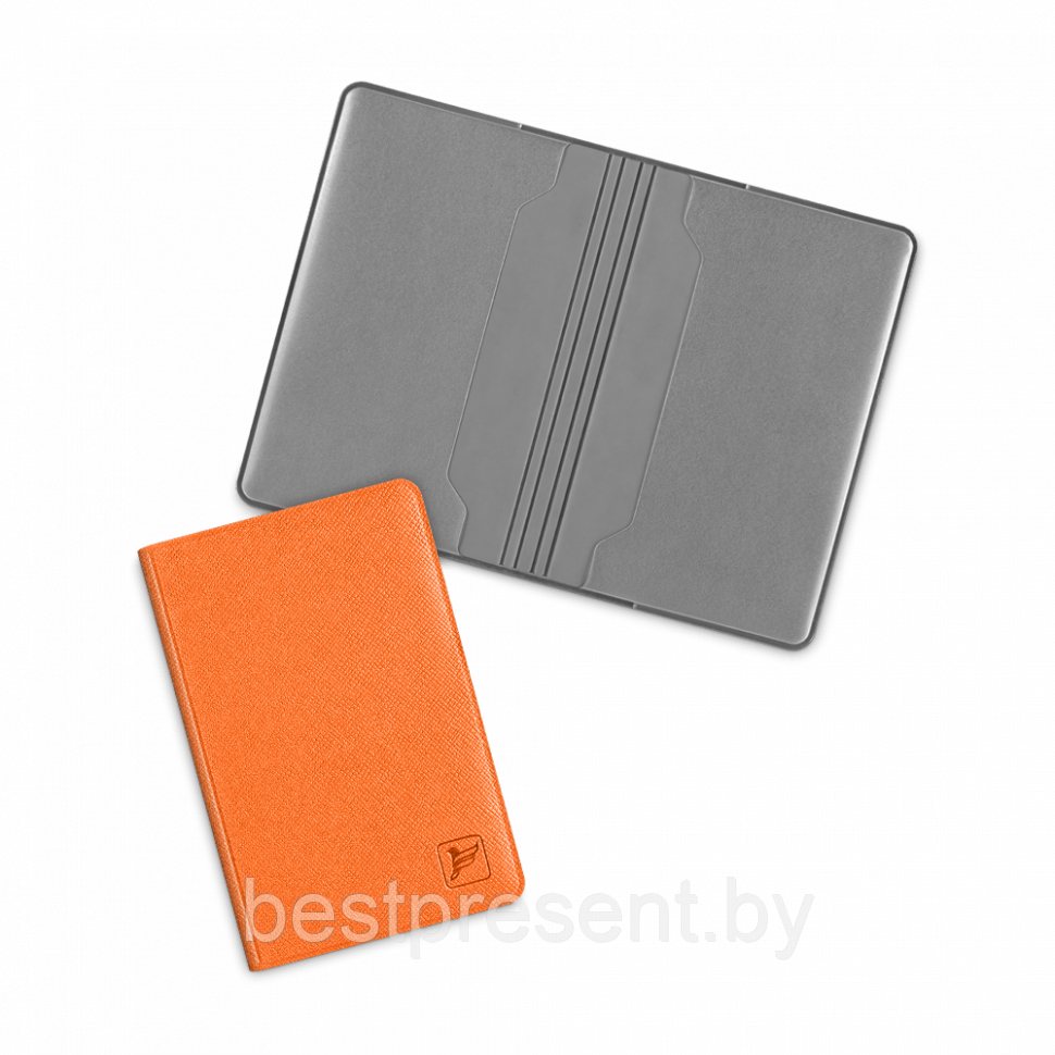 Футляр для двух пластиковых карт, цвет оранжевый - фото 1 - id-p221225489