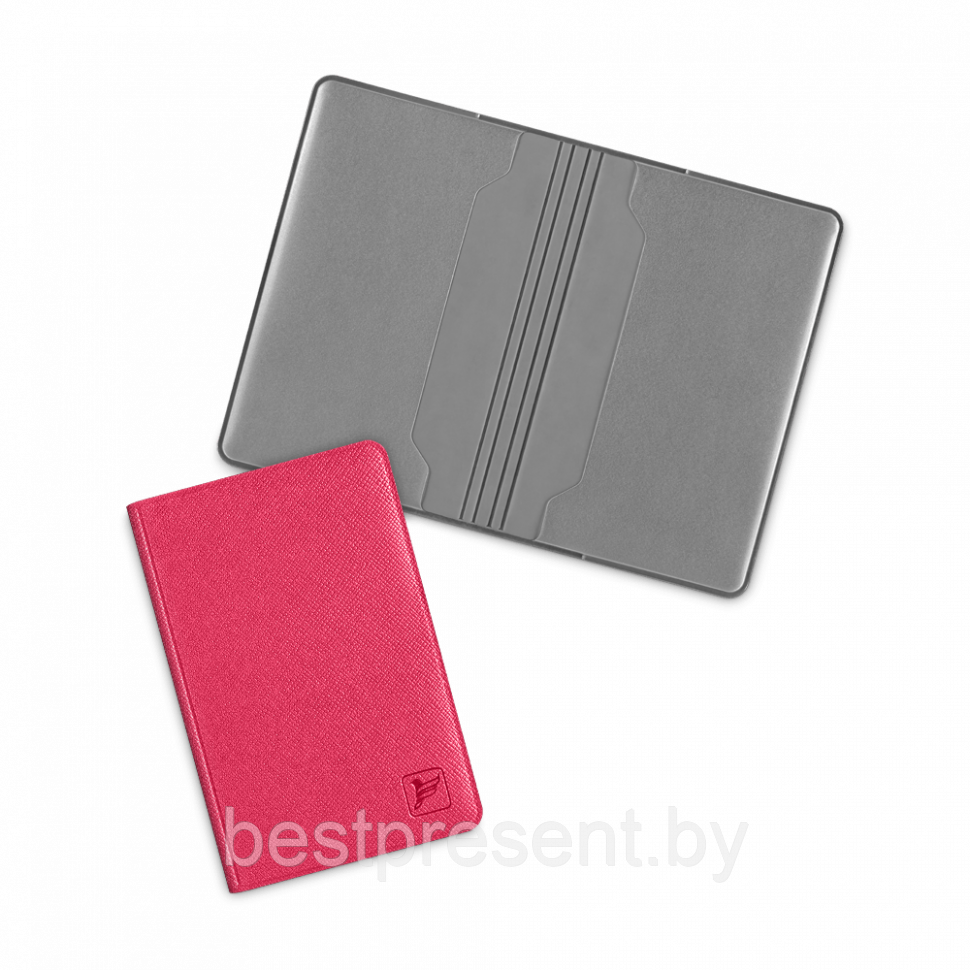 Футляр для двух пластиковых карт, цвет маджента - фото 1 - id-p221225491
