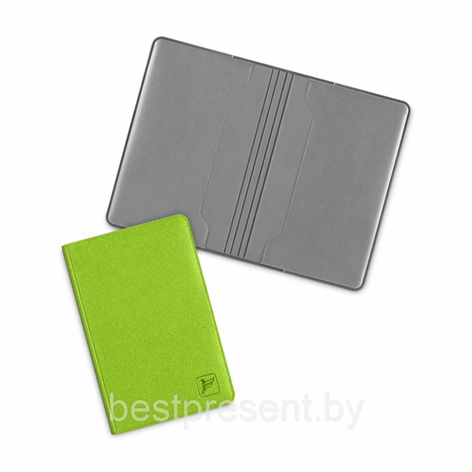 Футляр для двух пластиковых карт, цвет зеленый - фото 1 - id-p221225493