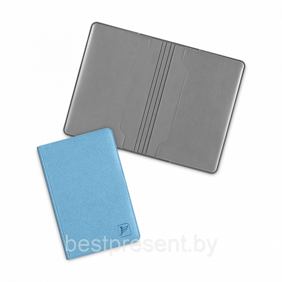 Футляр для двух пластиковых карт, цвет голубой - фото 1 - id-p221225494