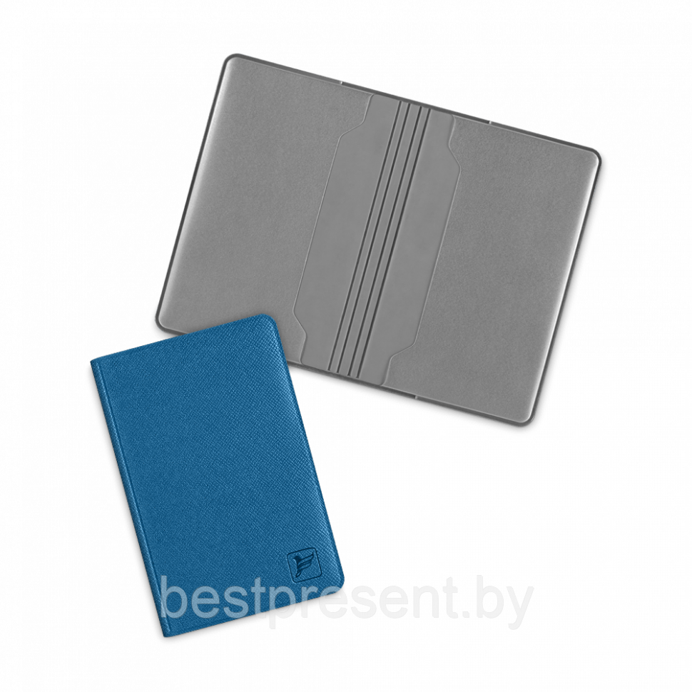 Футляр для двух пластиковых карт, цвет синий - фото 1 - id-p221225495