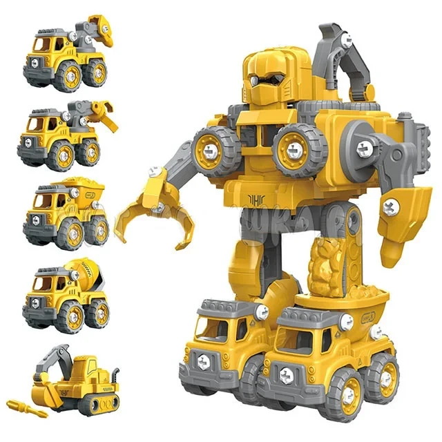 Конструктор на р/у Diy LM907 Build the Autobots 5в1 Трансформер - фото 5 - id-p90650548