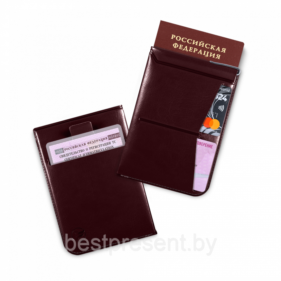 Обложка для паспорта - универсальная, цвет коричневый classic - фото 1 - id-p221225547