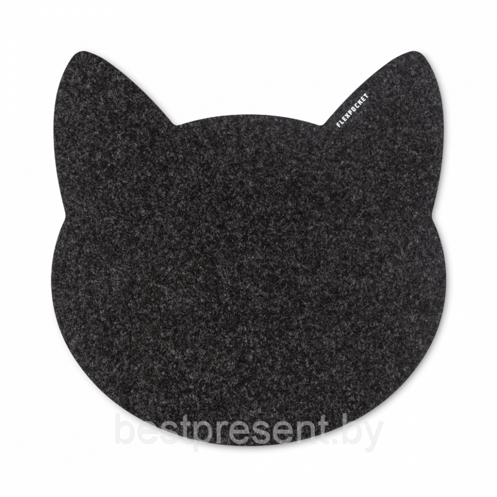 Коврик для мыши из фетра «Котик», цвет черный - фото 1 - id-p221225577