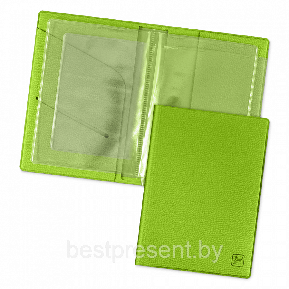 Обложка для автодокументов, цвет зеленый - фото 1 - id-p221226779