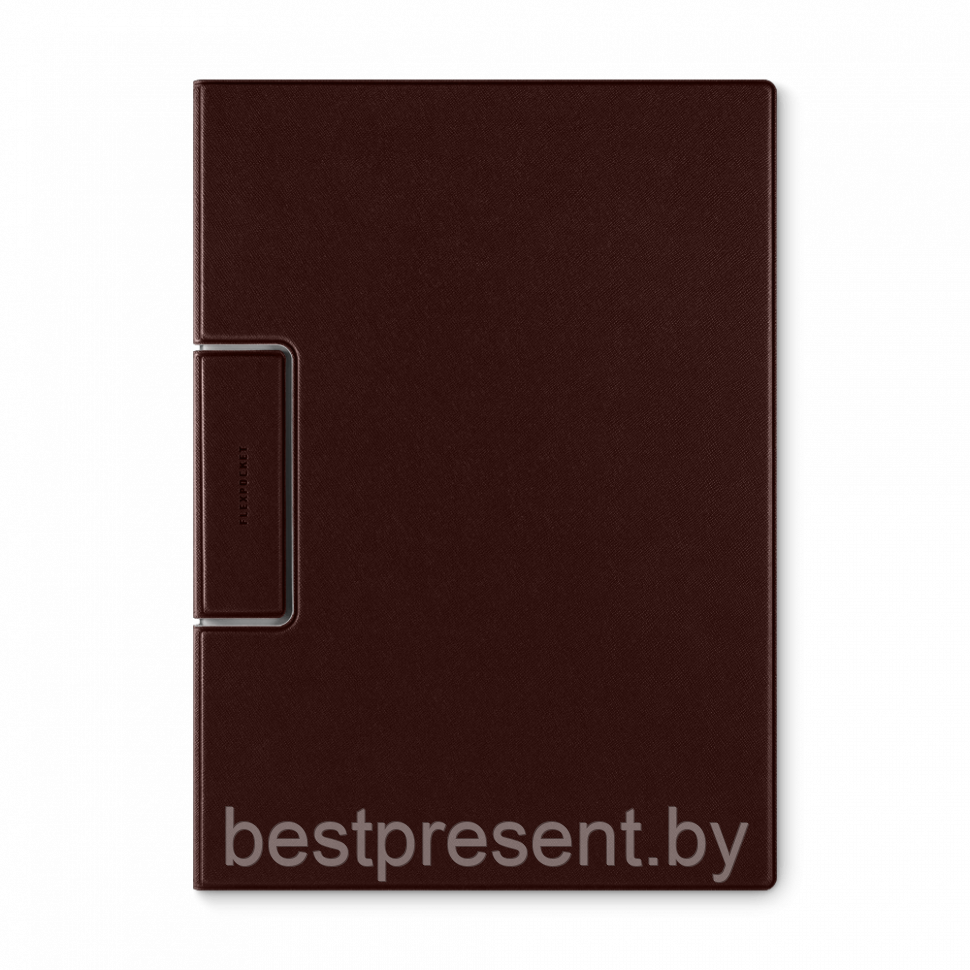 Папка-планшет с магнитным держателем, цвет коричневый - фото 1 - id-p221225625