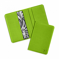 Футляр-книжка под 4 пластиковые карты, цвет зеленый