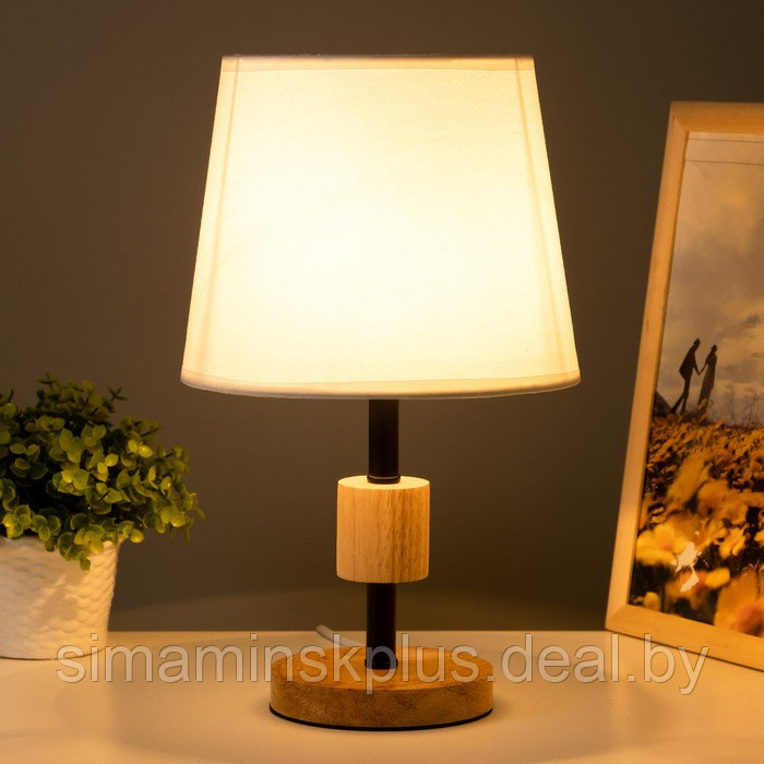 Настольная лампа "Сорб" E27 40Вт светлое дерево 21х21х38 см - фото 2 - id-p221226994