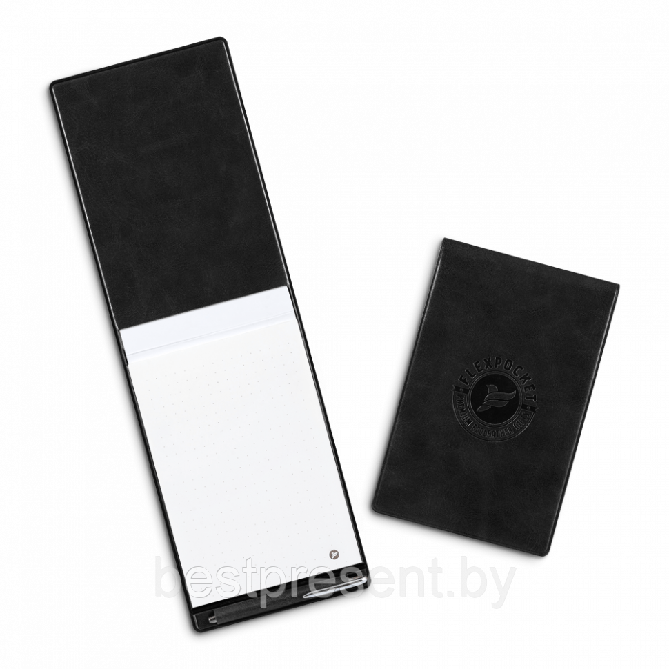 Блокнот B7 с ручкой, цвет черный classic - фото 1 - id-p221225678