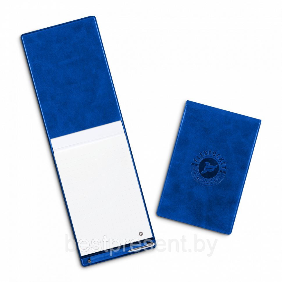 Блокнот B7 с ручкой, цвет синий classic - фото 1 - id-p221225681