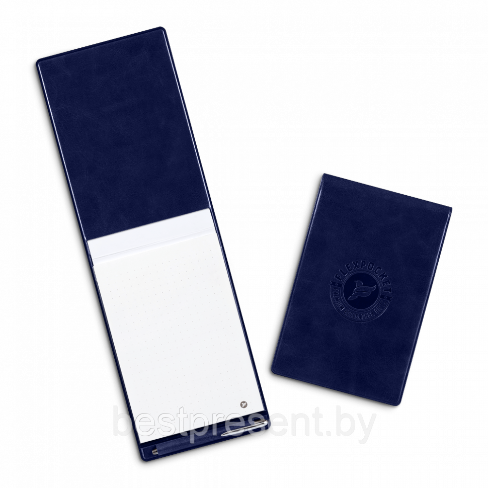 Блокнот B7 с ручкой, цвет темно-синий classic - фото 1 - id-p221225682
