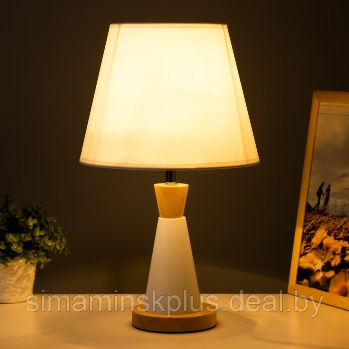 Настольная лампа "Омбр" E27 40Вт белый 25х25х42 см - фото 2 - id-p221227003
