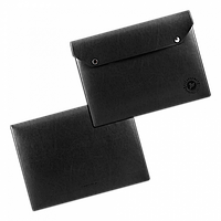 Папка-конверт на двух кнопках, цвет черный classic