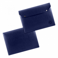 Папка-конверт на двух кнопках, цвет темно-синий classic