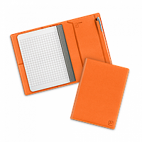 Записная книжка В7 с ручкой, цвет оранжевый