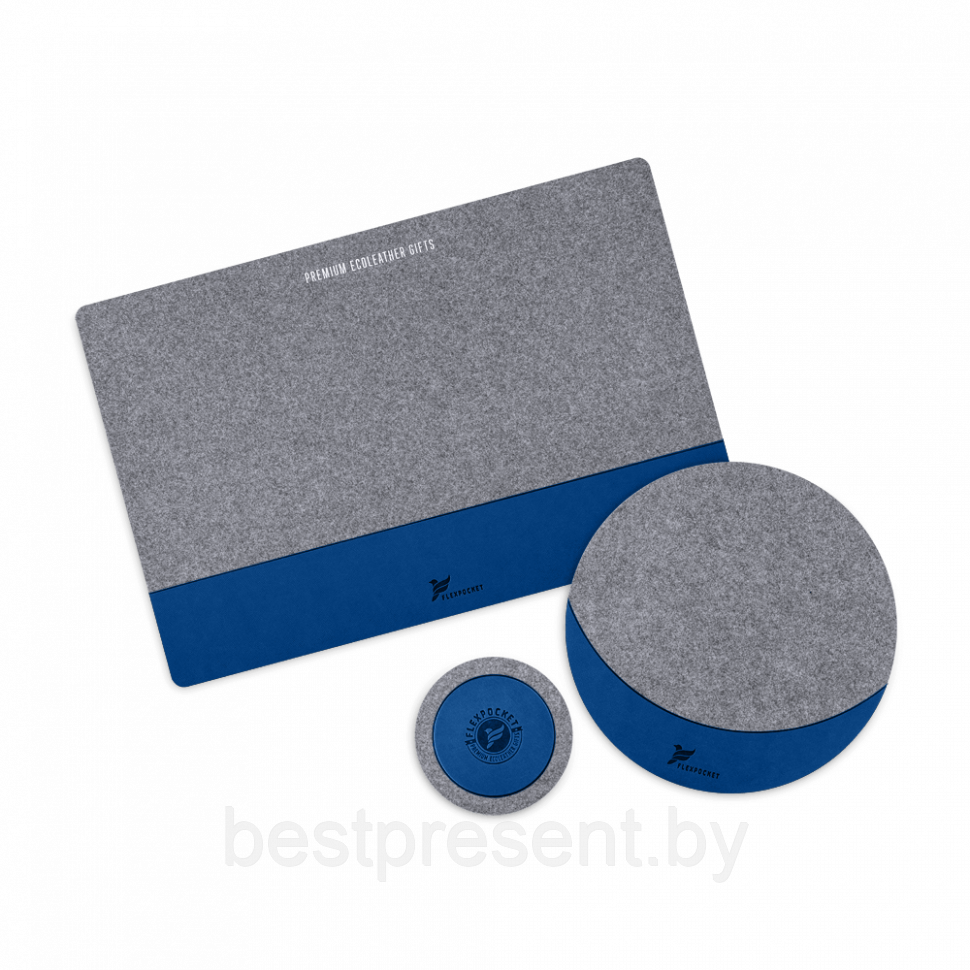 Настольный набор из фетра, цвет темно-синий - фото 1 - id-p221225856