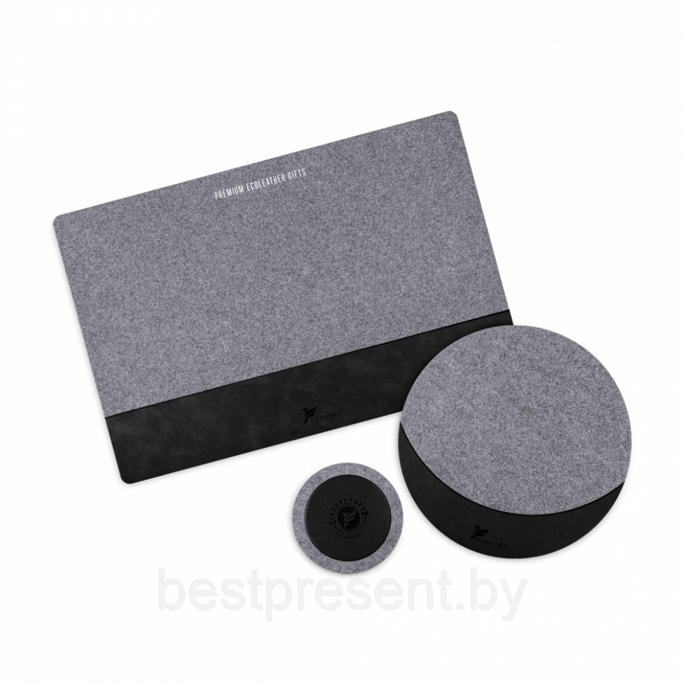 Настольный набор из фетра, цвет черный classic - фото 1 - id-p221225864