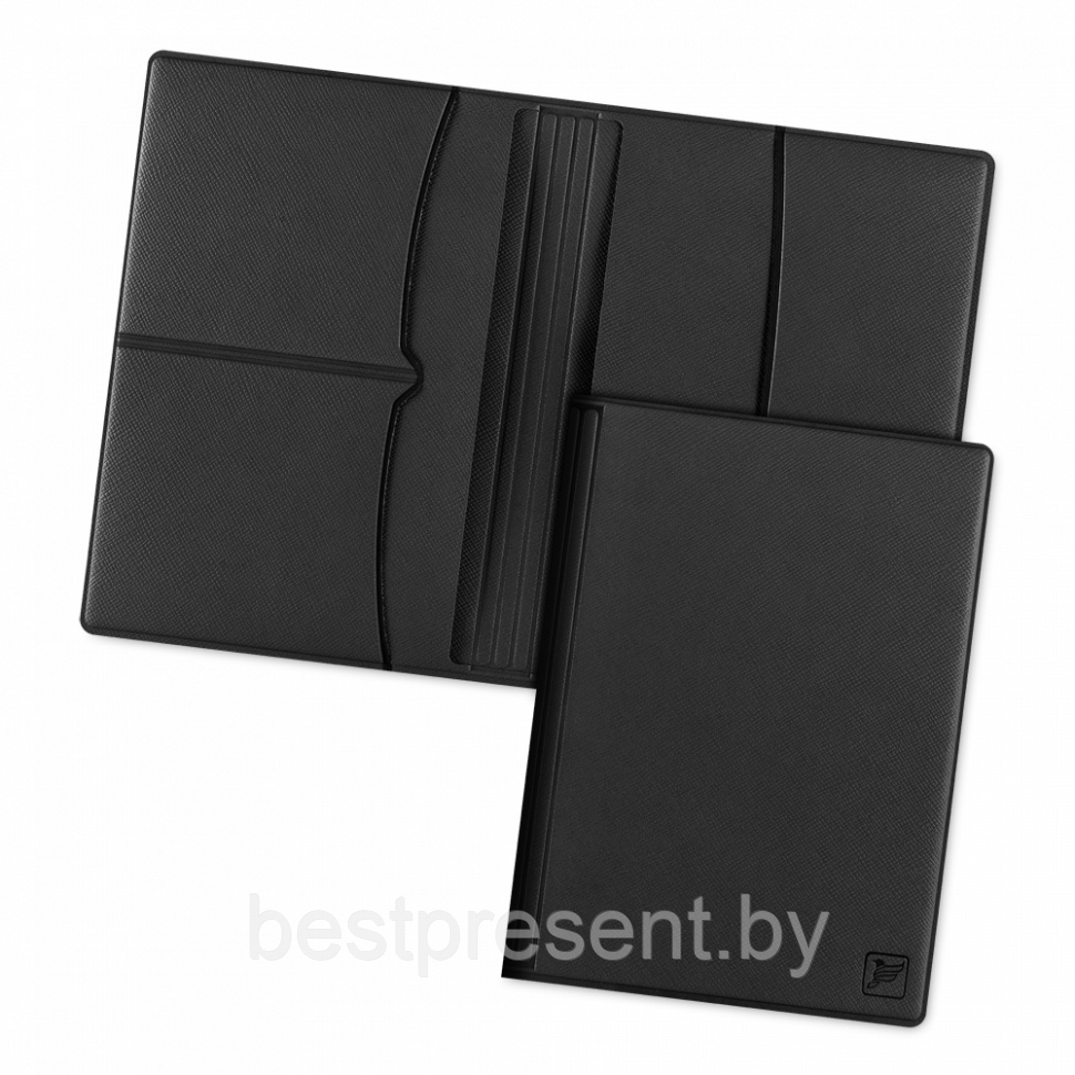 Обложка для паспорта с RFID-блокировкой, цвет черный - фото 1 - id-p221225916