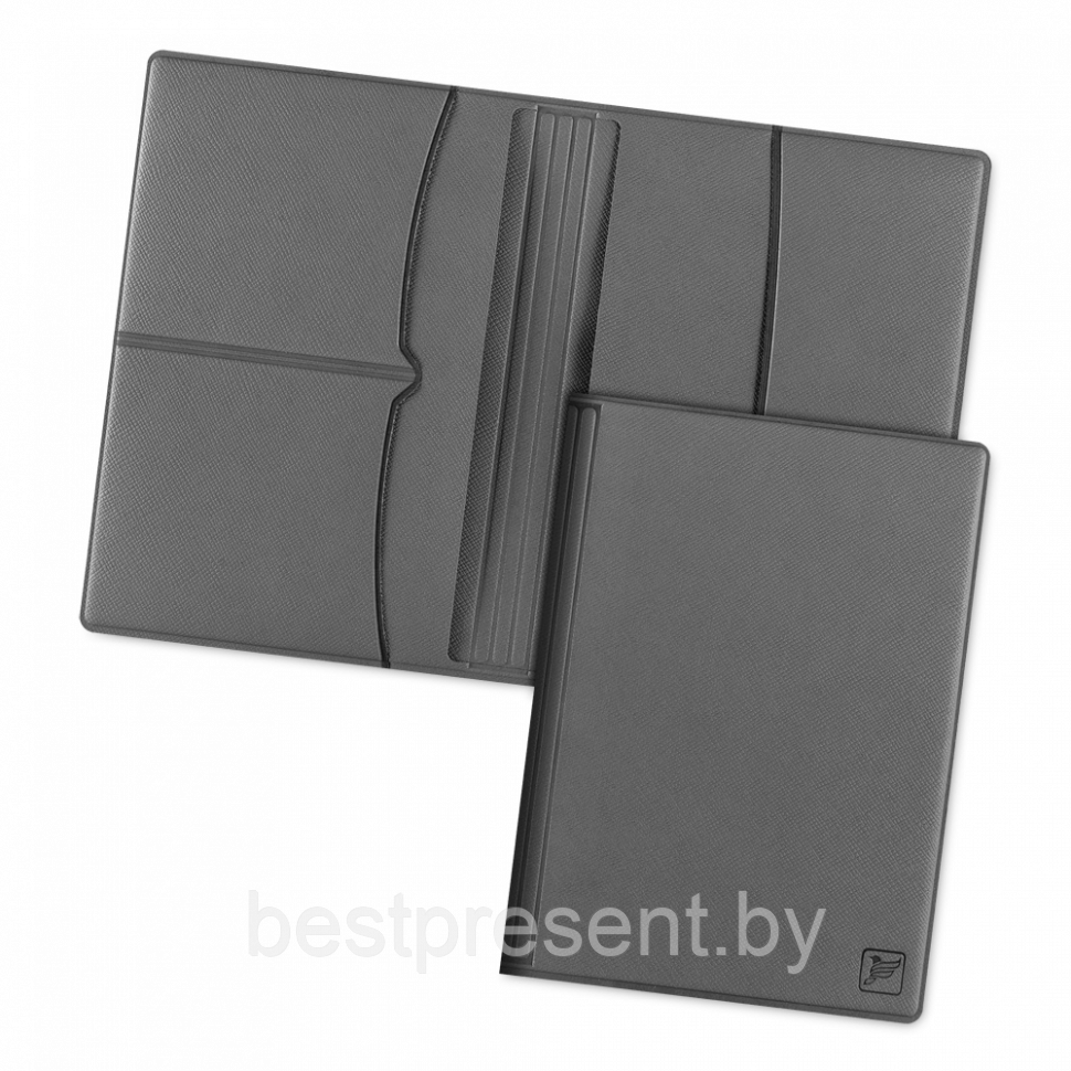 Обложка для паспорта с RFID-блокировкой, цвет серый - фото 1 - id-p221225917