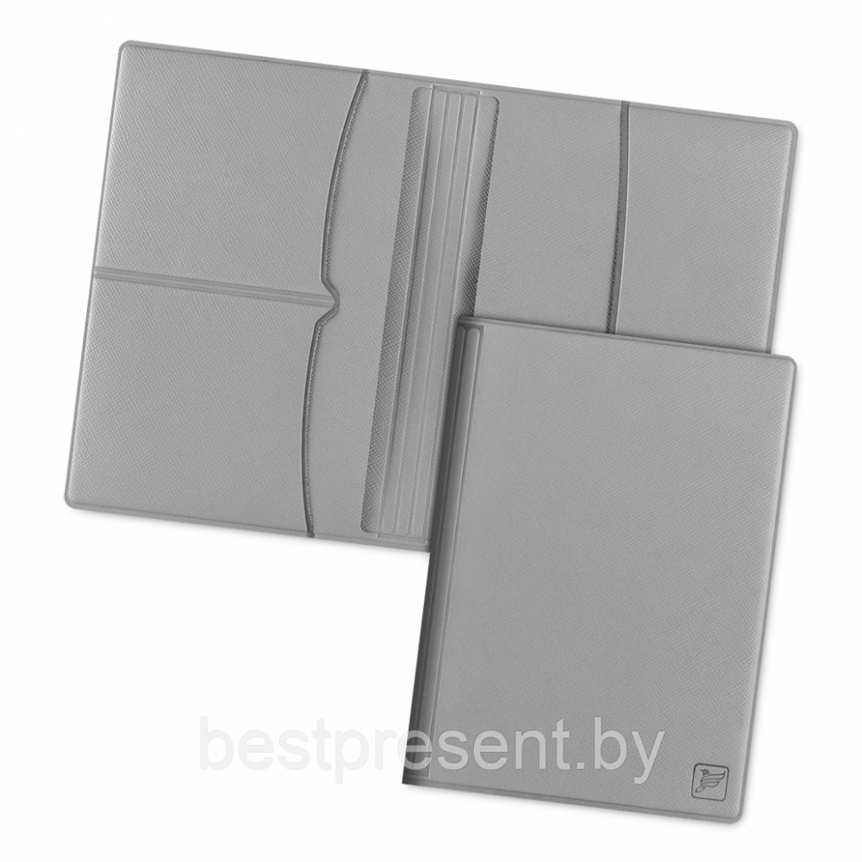 Обложка для паспорта с RFID-блокировкой, цвет светло-серый - фото 1 - id-p221225918