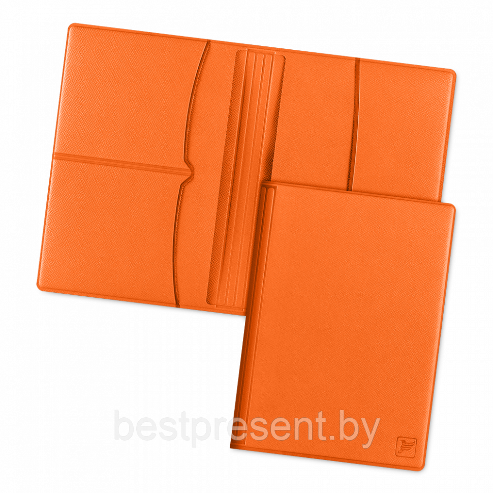 Обложка для паспорта с RFID-блокировкой, цвет оранжевый - фото 1 - id-p221225925