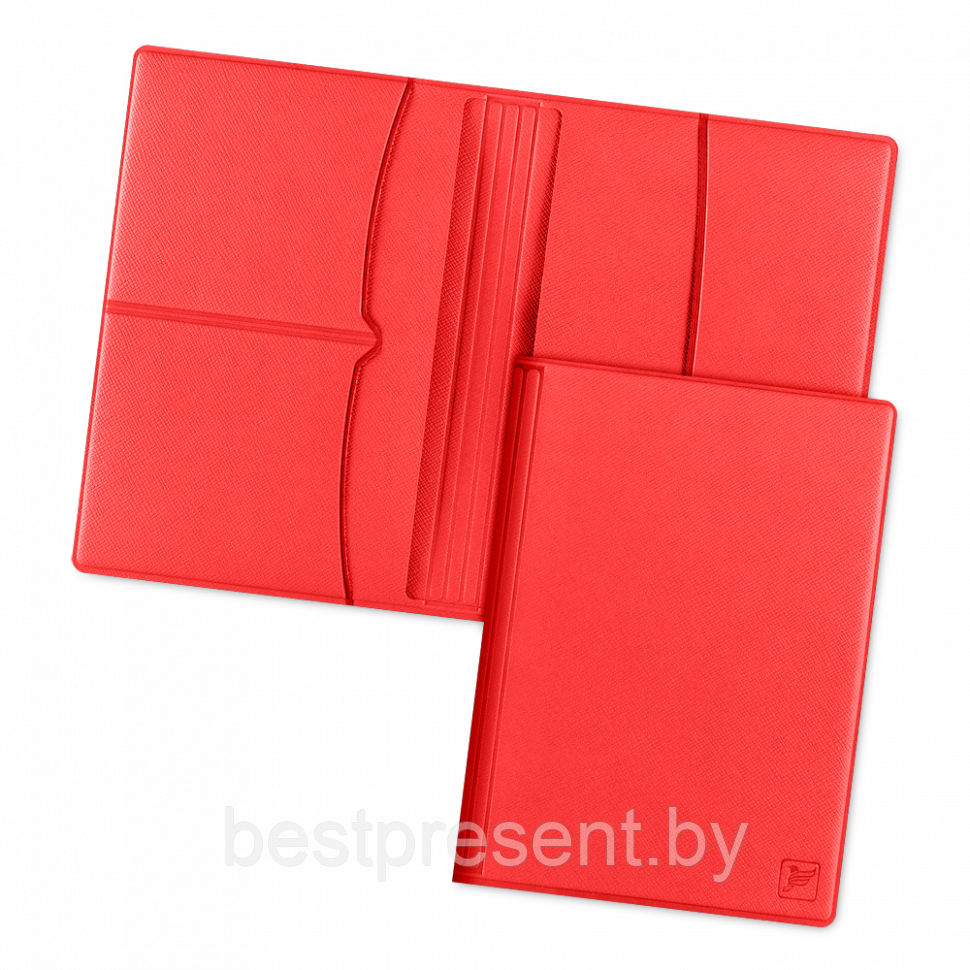 Обложка для паспорта с RFID-блокировкой, цвет красный - фото 1 - id-p221225928