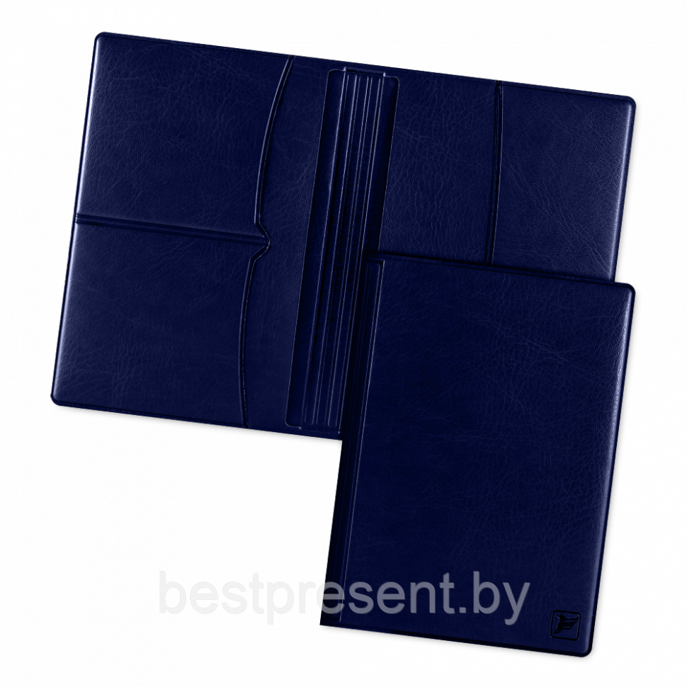 Обложка для паспорта с RFID-блокировкой, цвет темно-синий classic - фото 1 - id-p221225934