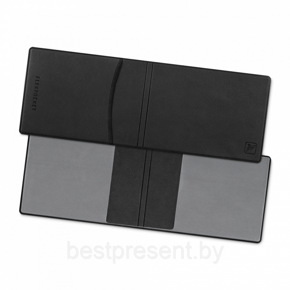 Обложка для удостоверения с карманом, цвет черный - фото 1 - id-p221225976