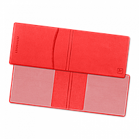 Обложка для удостоверения с карманом, цвет красный