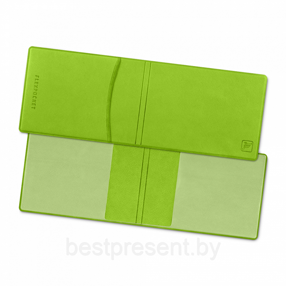 Обложка для удостоверения с карманом, цвет зеленый - фото 1 - id-p221225985