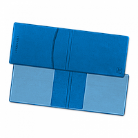 Обложка для удостоверения с карманом, цвет синий