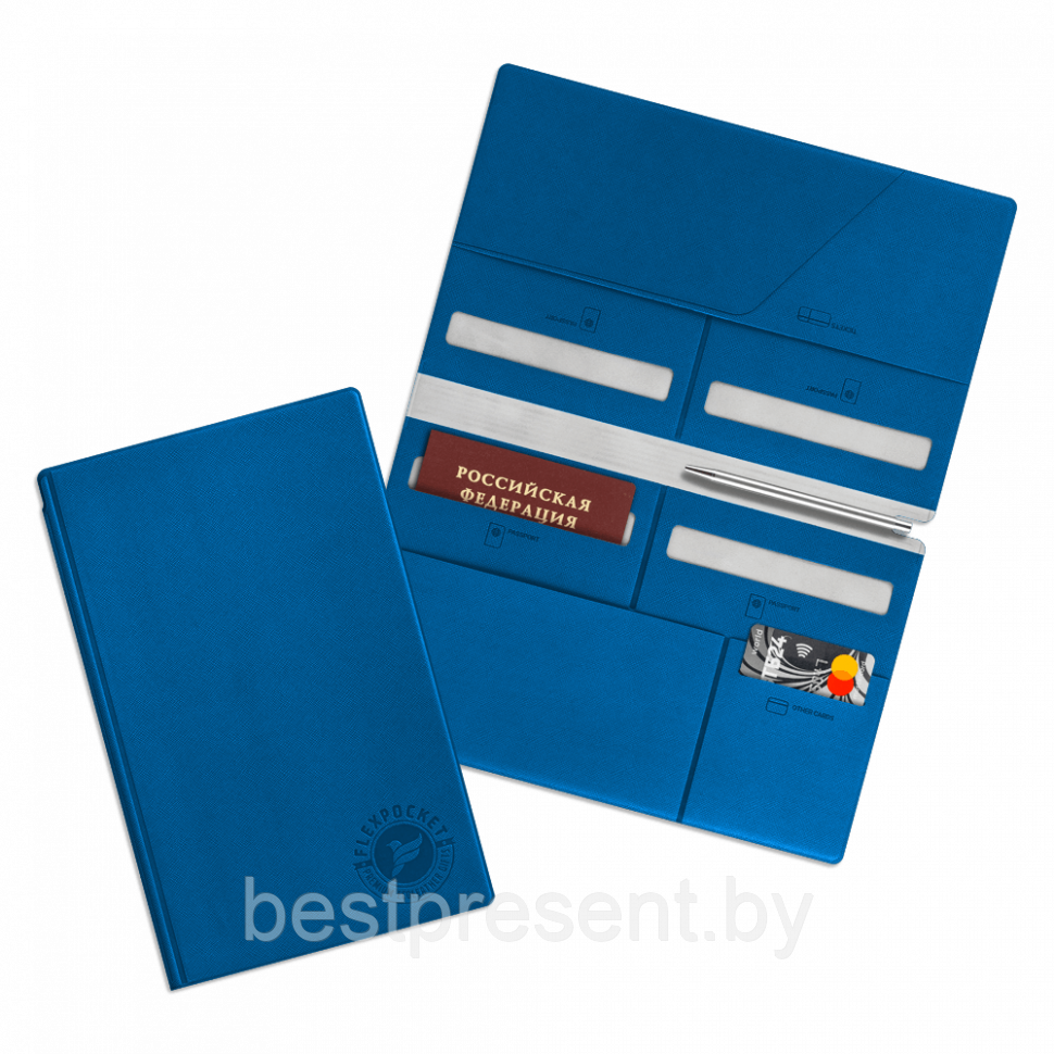 Органайзер для путешественника (семейный), цвет синий - фото 1 - id-p221226169